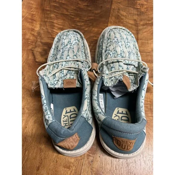 Hey Dude Men’s 11 Wally Fish Lure Slip-On Shoes Preppy Loafers Fisherman Casual - Picture 8 of 10